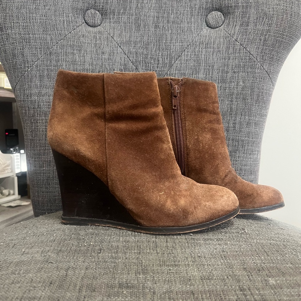 Vince Camuto Brown Suede Booties